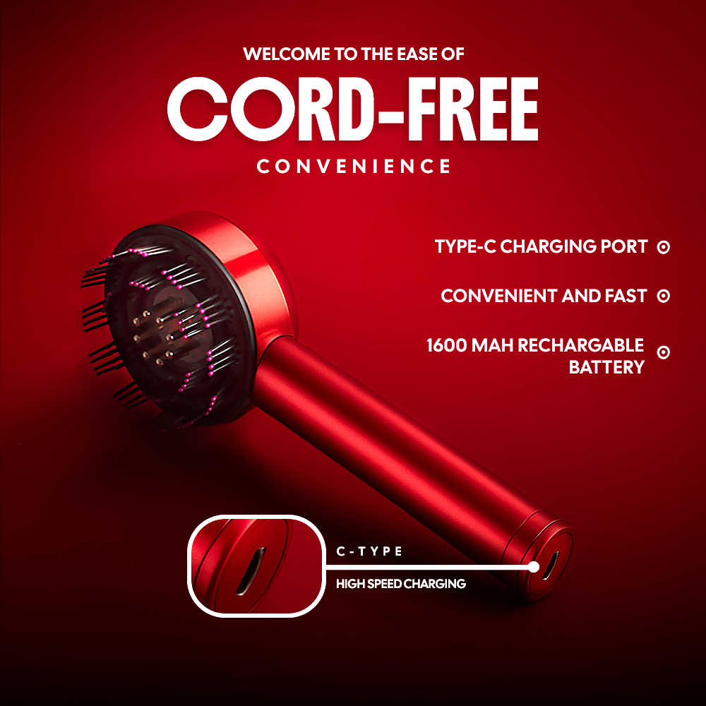 Red Light Therapy Scalp Massager