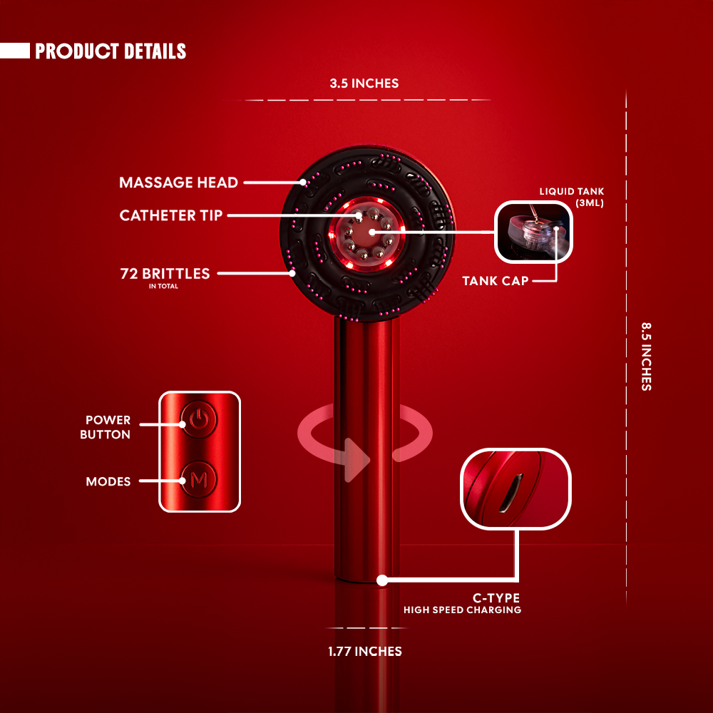 Red Light Therapy Scalp Massager