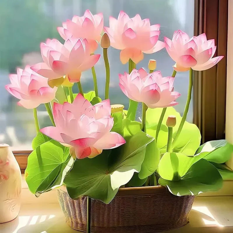 7 Days germination New Year Sale - The Charming Sacred Bonsai Bowl Lotus Seeds (Pack of 80)