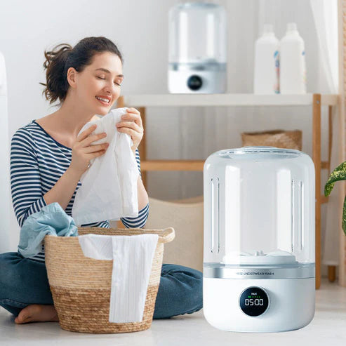 😍Portable Rechargeable Mini Washing Machine for Underwear！