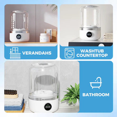 😍Portable Rechargeable Mini Washing Machine for Underwear！