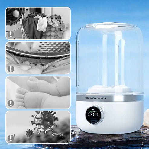 😍Portable Rechargeable Mini Washing Machine for Underwear！